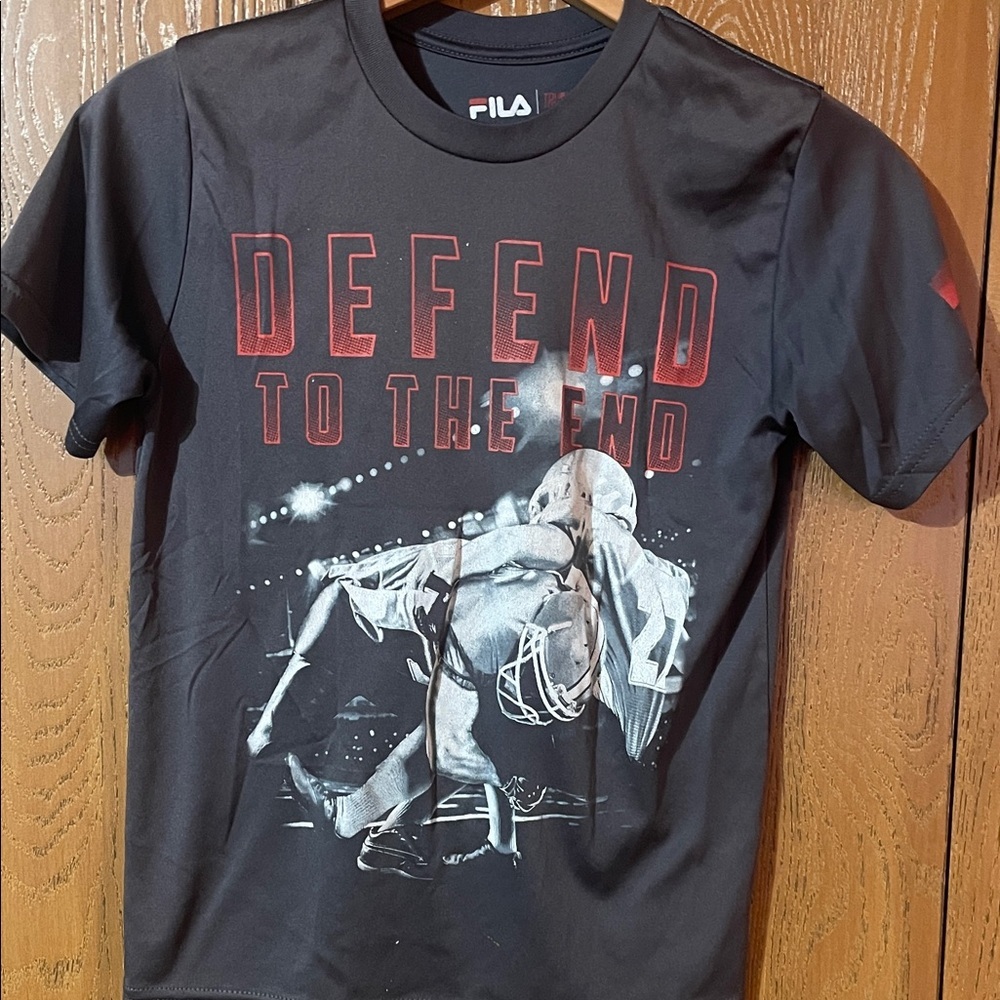 Fila Defend Graphic Tee in Black and Red
